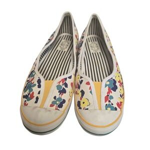 LULU GUINNESS Flats Sneakers Boat Shoes Size 11 Floral‎